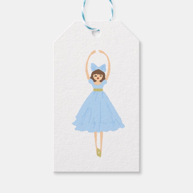 Etiqueta Para Presente Nutcracker Ballerina Illustration Design Classic (Frente)