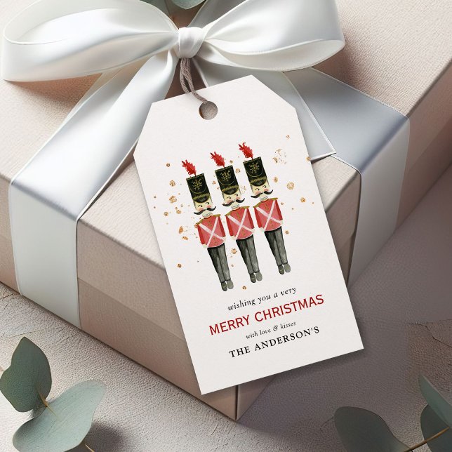 Etiqueta Para Presente Nutcracker de Natal Personalizado (Criador carregado)