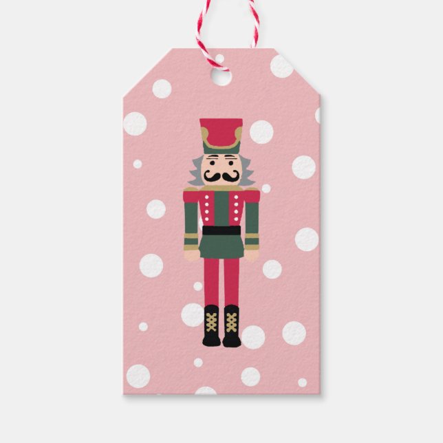 Etiqueta Para Presente Nutcracker Illustration Christmas Design Classic (Frente)