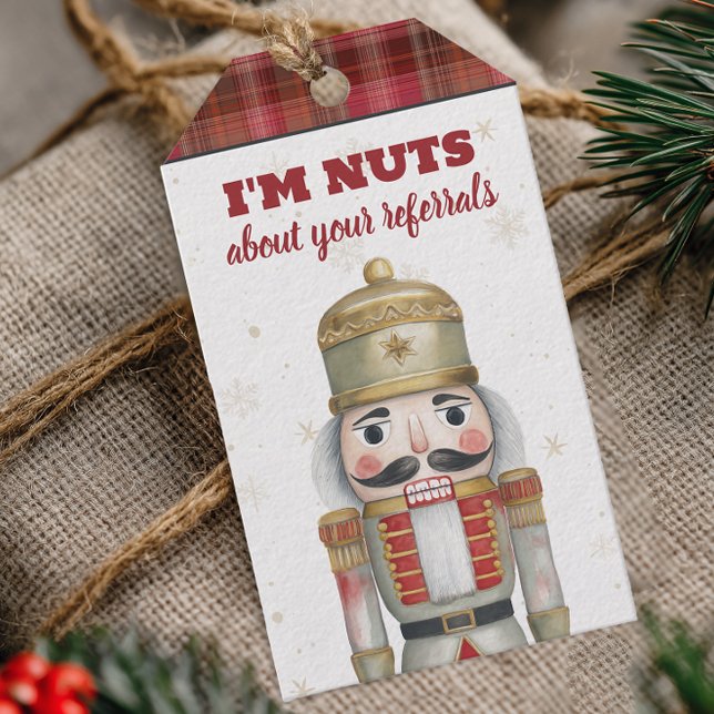 Etiqueta Para Presente Nutcracker Nuts About Your Referrals Christmas (Nutcracker Referral Pop By Tag)