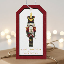 Etiqueta Para Presente Nutcracker Traditional Christmas Personalized Red 