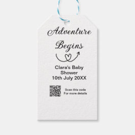 Etiqueta Para Presente O Adventure inicia a verificação do chá de fraldas