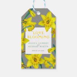 Etiqueta Para Presente O amor é o casamento da primavera amarela.