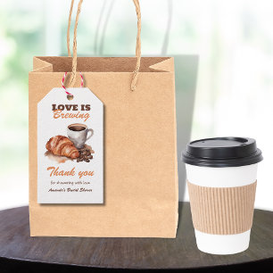 Etiqueta Para Presente O Amor está Preparando Café Chá de Noiva Francês