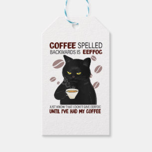 Etiqueta Para Presente O Café Ortografado Para Trás É Eef Apenas Sabe Que