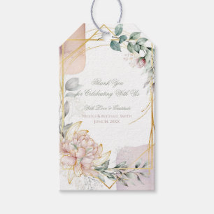 Etiqueta Para Presente O Casamento de Verdura Floral Aureata