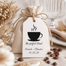 Etiqueta Para Presente O Casamento Preto e Branco Perfeito