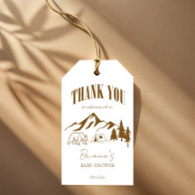 O chá de fraldas personalizado do pequeno camper b