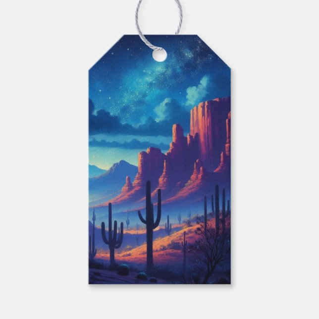 Etiqueta Para Presente O Deserto à noite a sudoeste (Frente)