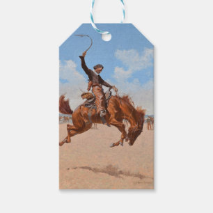 Etiqueta Para Presente O Domador de Broncos (por Frederic Remington)