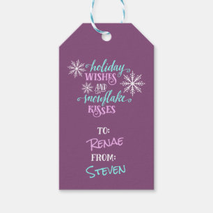 Etiqueta Para Presente O feriado deseja o presente personalizado beijos