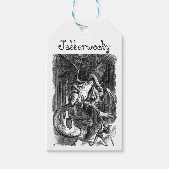 Etiqueta Para Presente O Jabberwocky (Frente)