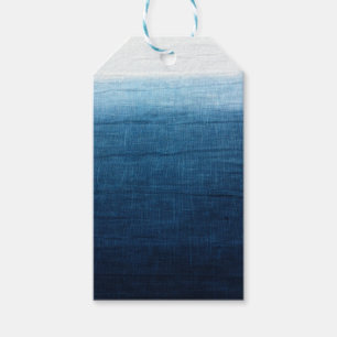 Etiqueta Para Presente O mergulho do azul de índigo tingido/Ombre