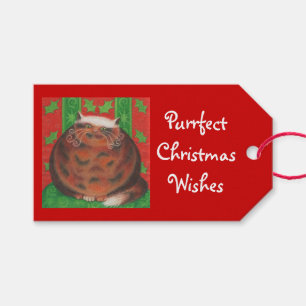 Etiqueta Para Presente O Natal de Pud do Natal deseja o vermelho dos Tag