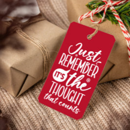 ETIQUETA PARA PRESENTE O PENSAMENTO DE QUE CONTAVA O NATAL ENGRAÇADO