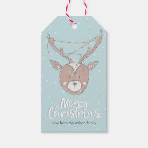 Etiqueta Para Presente O presente do Natal etiqueta a rena bonito