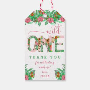 Etiqueta Para Presente O Primeiro Aniversário de Um Leopardo Selvagem