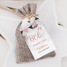 Etiqueta Para Presente O Primeiro Favor de Aniversário da Spooky One Girl