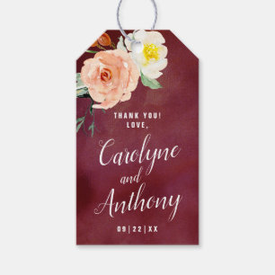 Etiqueta Para Presente O romance na coleção do casamento da flor
