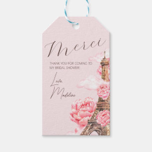 Etiqueta Para Presente Obrigada Paris Chá de Noiva