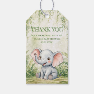 Etiqueta Para Presente Obrigada pelo Chá de Bebê Wild One Tropical Jungle