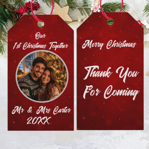 Etiqueta Para Presente Obrigado 1º Natal Juntos Casal Ano Foto