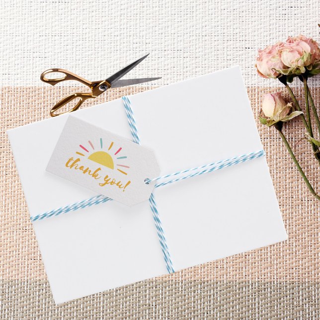 Etiqueta Para Presente Obrigado Amarelo (Criador carregado)