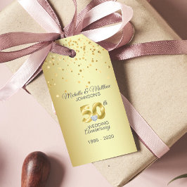 Etiqueta Para Presente Obrigado Aniversário de Casamento de Ouro de 50 An