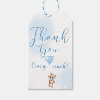Etiqueta Para Presente Obrigado Beary Much Chá de fraldas Hang Tags