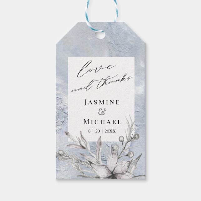 Etiqueta Para Presente obrigado botânico rustic stencin (Frente)