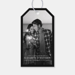 Etiqueta Para Presente Obrigado   Casamento de Fotos Moderno e Simples