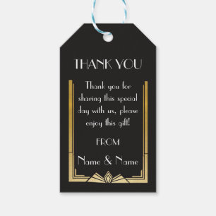 Etiqueta Para Presente Obrigado Casamento Gatsby Tags 20 anos de 1920