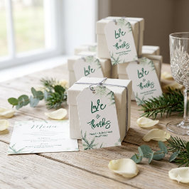 Etiqueta Para Presente Obrigado Casamento Verde Moderno 