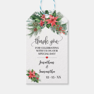 Etiqueta Para Presente Obrigado Chá de casamento de Natal.