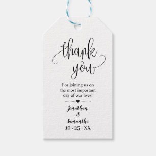 Etiqueta Para Presente Obrigado chá de panela de casamento minimalista.
