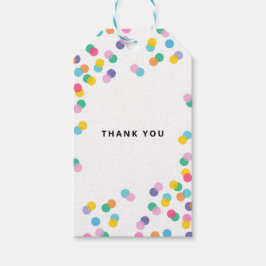 Etiqueta Para Presente Obrigado Colorida Confetti