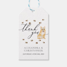 Obrigado Corgi CACHORRINHO de casamento