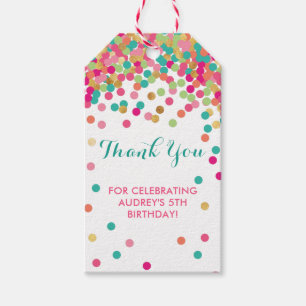 Etiqueta Para Presente Obrigado da festa de aniversário da menina você