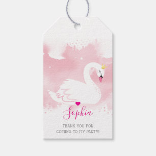 Etiqueta Para Presente Obrigado da PRINCESA PARTIDO da CISNE você rosa