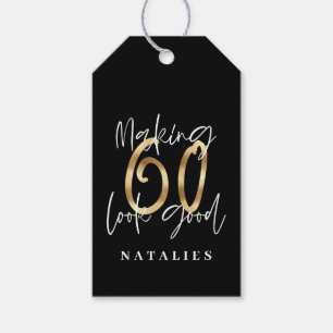 Etiqueta Para Presente obrigado de 60º aniversário da tipografia modern