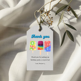 Etiqueta Para Presente Obrigado de aniversário de pop Arco-Íris