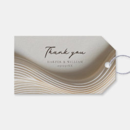 Etiqueta Para Presente obrigado de casamento de marfim