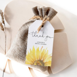 Etiqueta Para Presente Obrigado de girassol