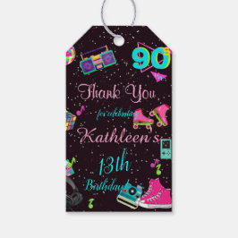 Etiqueta Para Presente Obrigado, de volta aos anos 90, Qualquer Idade,