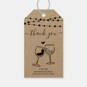Etiqueta Para Presente Obrigado do casamento da degustação de vinhos vo