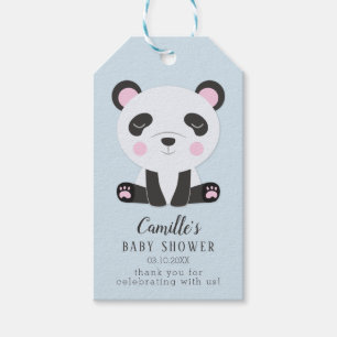Etiqueta Para Presente Obrigado do chá de fraldas do tema da panda você