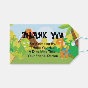 Etiqueta Para Presente Obrigado do dinossauro você Tag do presente