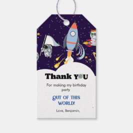 Etiqueta Para Presente Obrigado do planeta do Astronauta