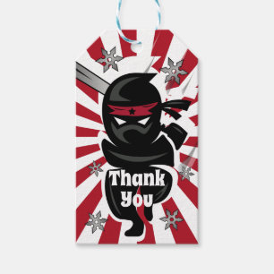 Etiqueta Para Presente Obrigado do samurai de Ninja você Tag do favor de