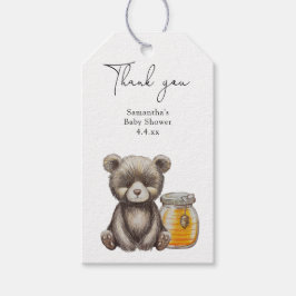 Etiqueta Para Presente Obrigado do urso chá de fraldas